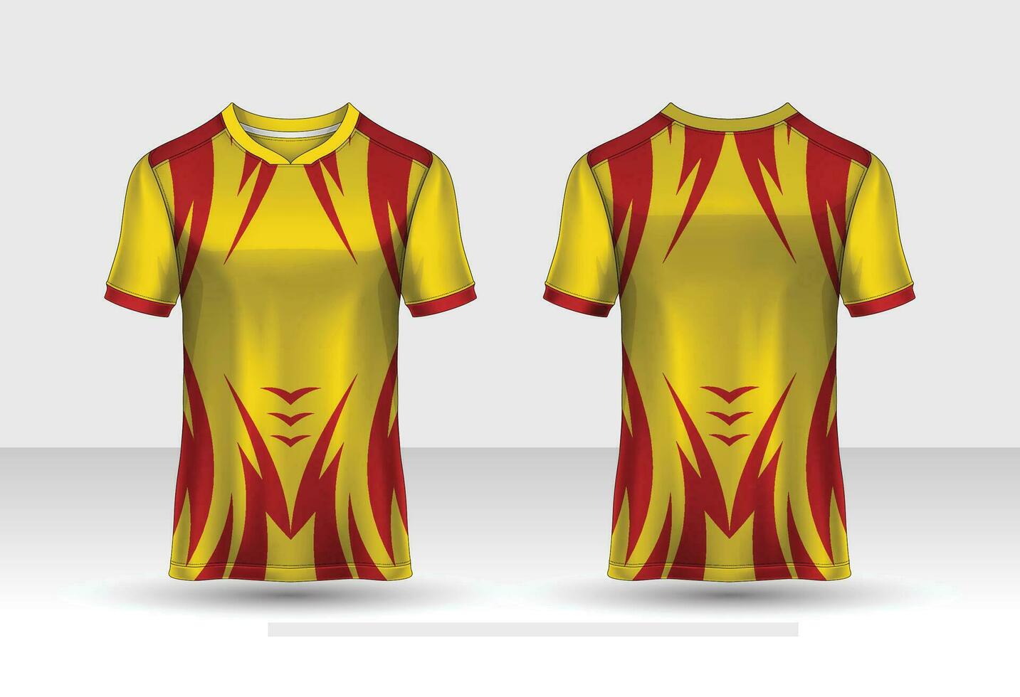 tyg textil- för sport t-shirt ,fotboll jersey attrapp för fotboll klubb. enhetlig främre och tillbaka se. vektor