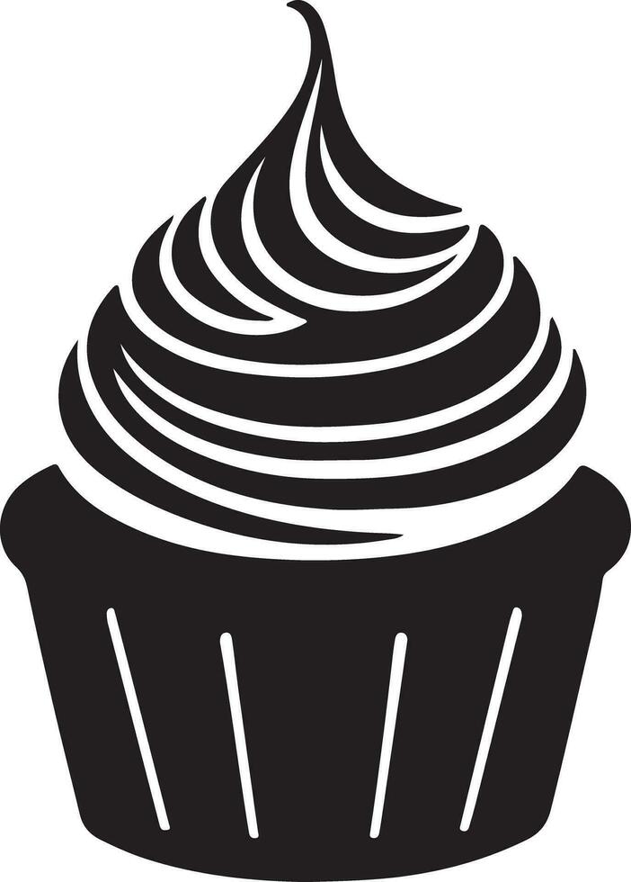 schwarz und Weiß Illustration von Kuchen vektor