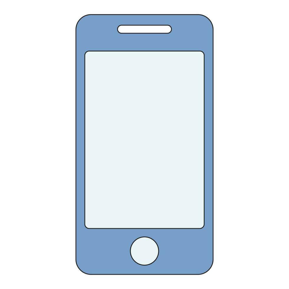 alt Blau Smartphone Symbol, alt retro Jahrgang Handy, Mobiltelefon Telefon Vektor Element.