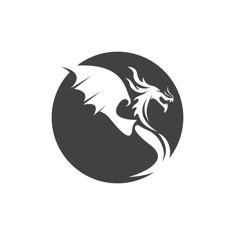 Drachen Silhouette Symbol Symbol Vektor Illustration