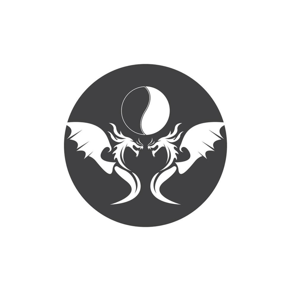 Drachen Silhouette Symbol Symbol Vektor Illustration