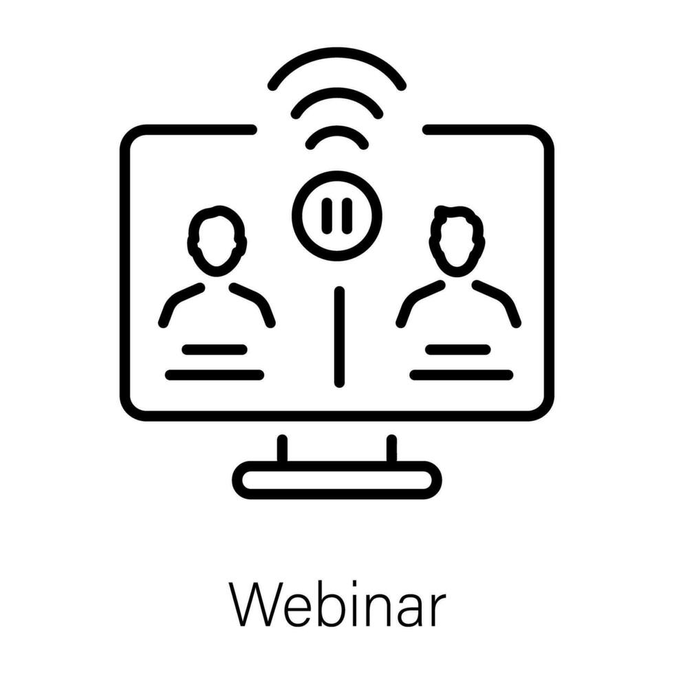 trendiga webinar koncept vektor