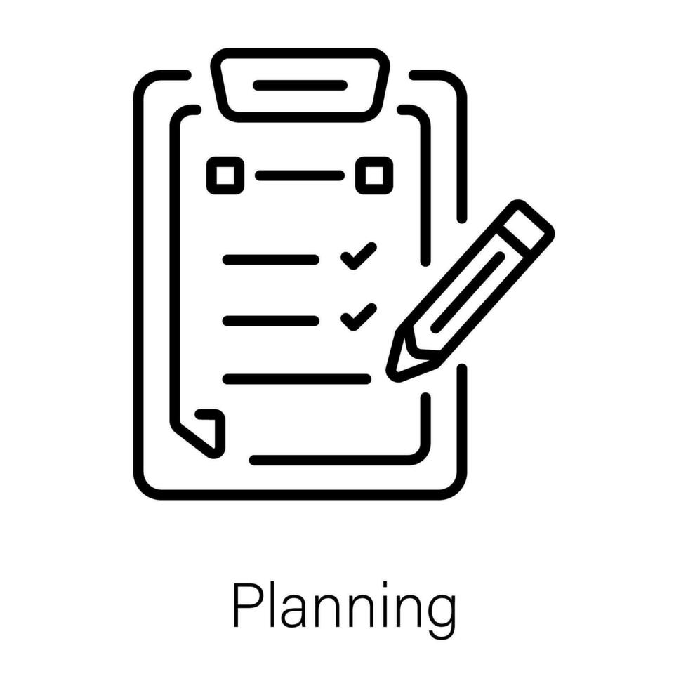 trendiga planeringskoncept vektor