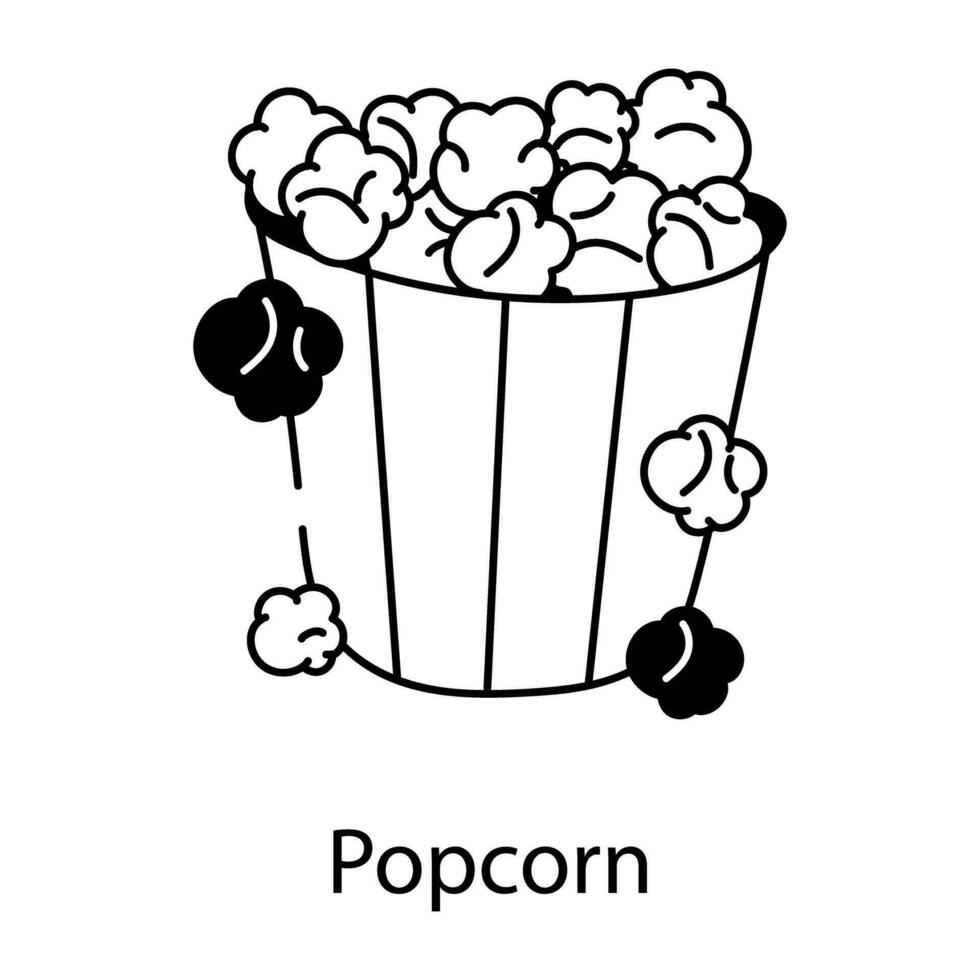 trendiga popcornkoncept vektor
