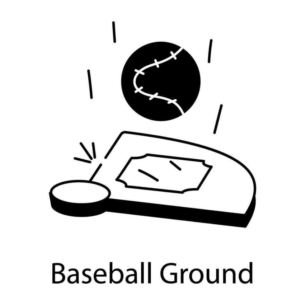 trendiger Baseballplatz vektor