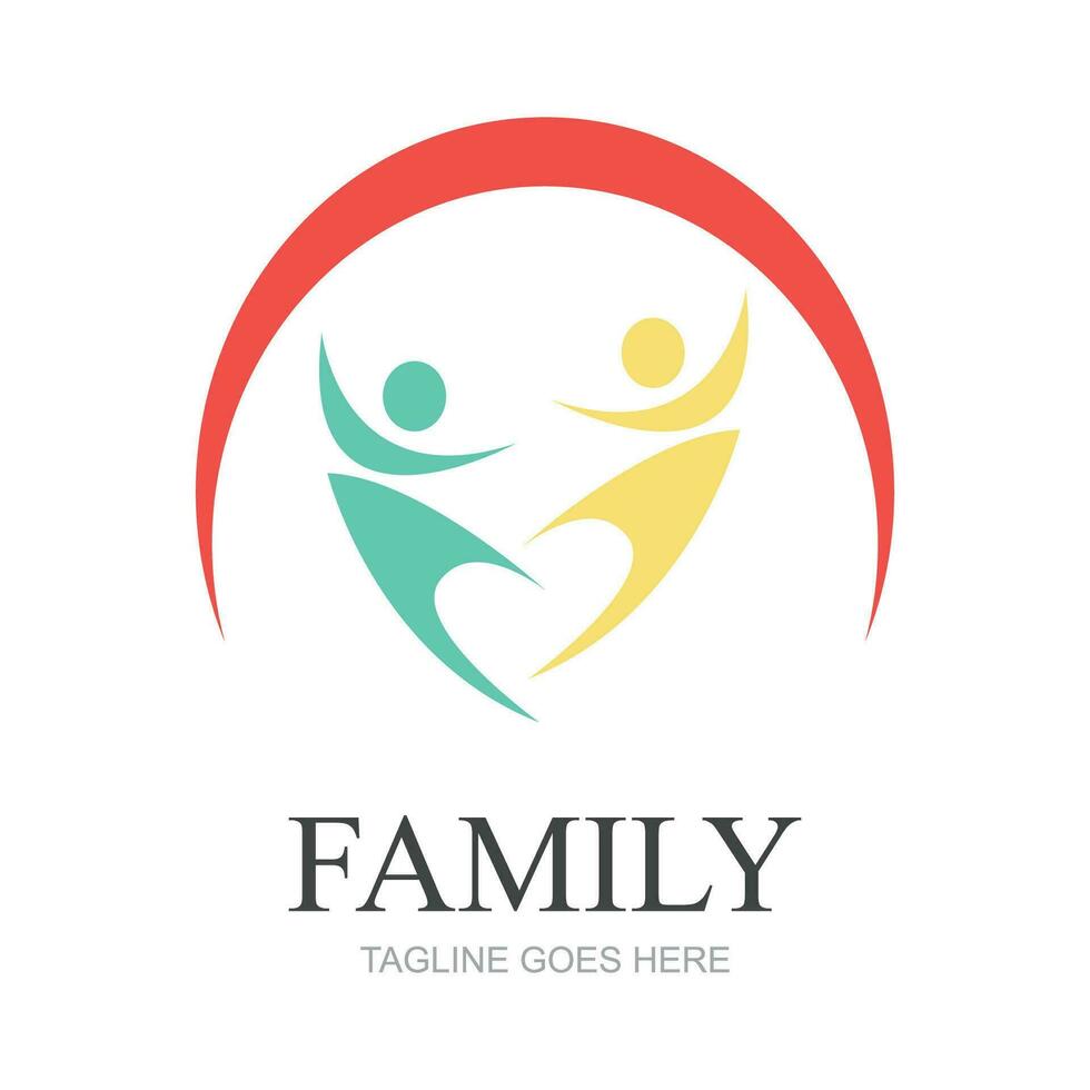 familj logotyp design mall - vektor