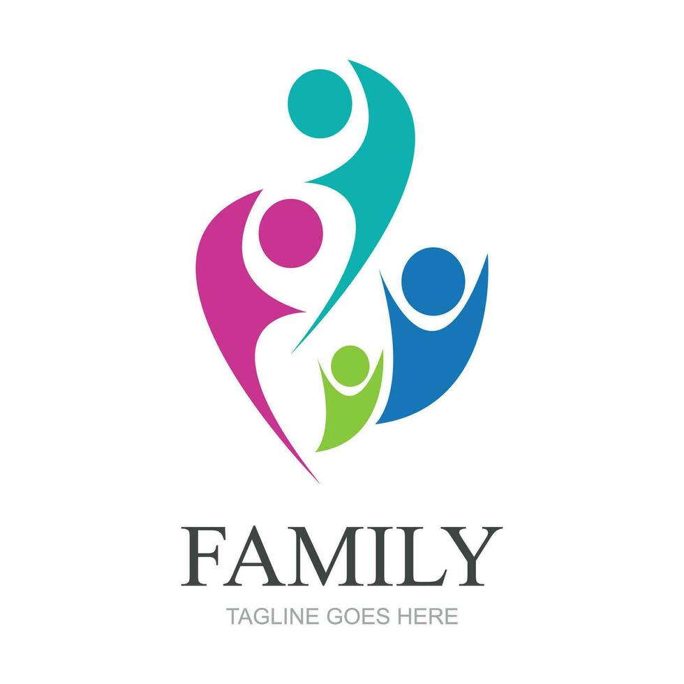 familj logotyp design mall - vektor