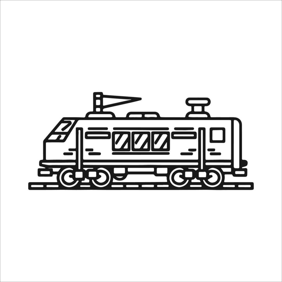 resa tåg vektor översikt illustration