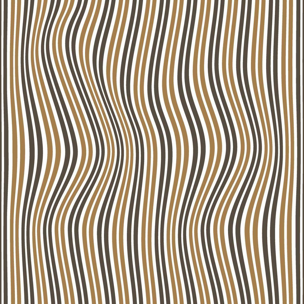 modern einfach abstrakt Nahtlos lite und dunkel braun Farbe wellig verzerren Vertikale Linie Muster vektor