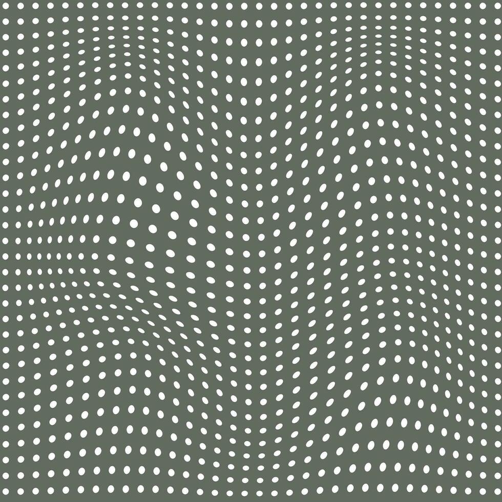 enkel abstrakt sömmar vit Färg små polka punkt vågig förvränga mönster på fikon Färg bakgrund vektor