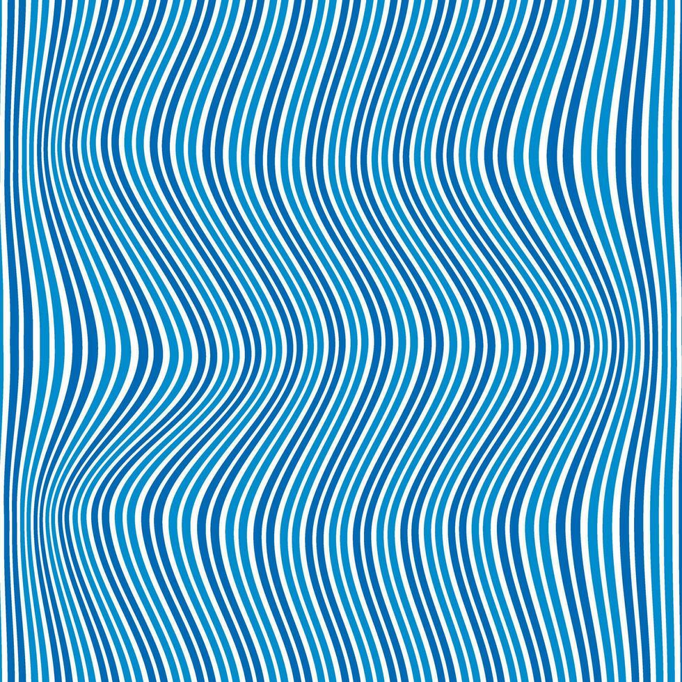 einfach abstrakt Nahtlos Pop-Art Himmel Blau Farbe Vertikale wellig verzerren Linie Muster vektor