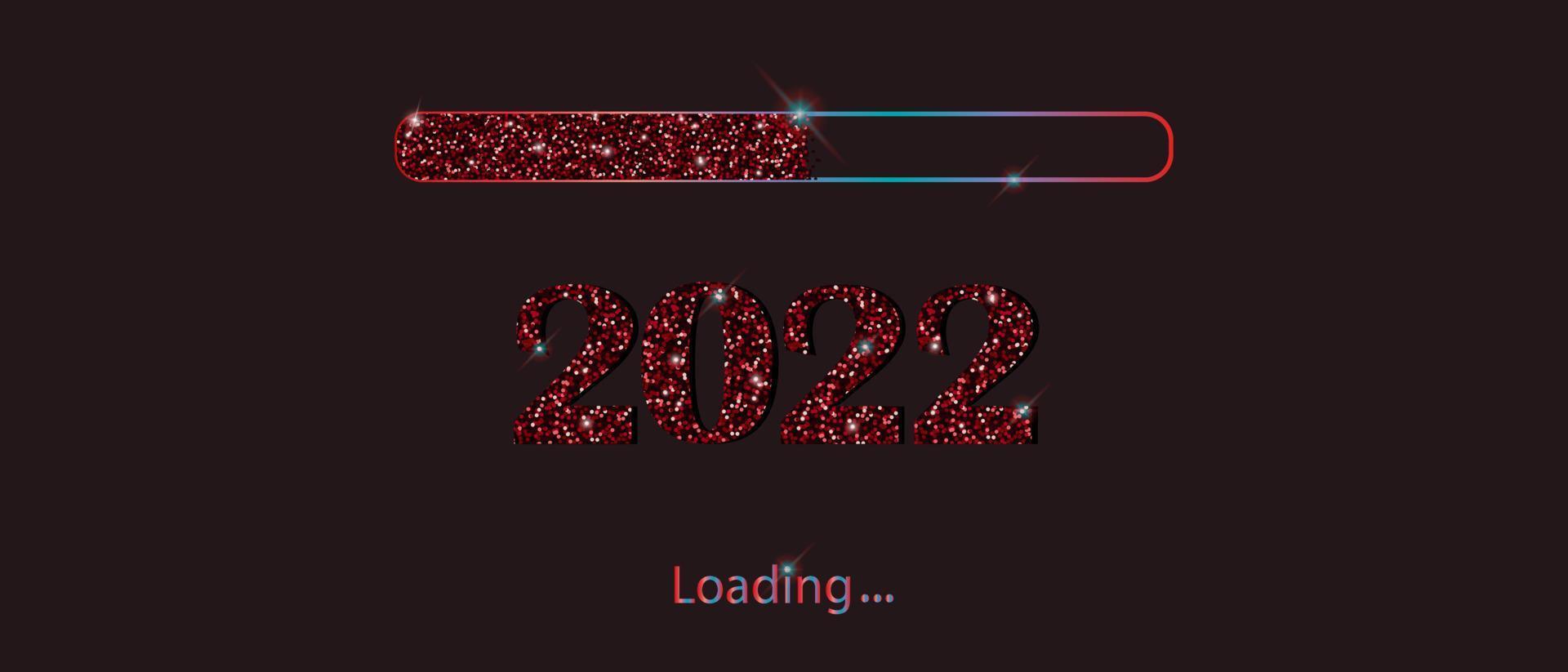 nyårsbanner 2022. nyårsnedladdning, glänsande glitterfigurer. minimalistisk vektoraffisch. vektor