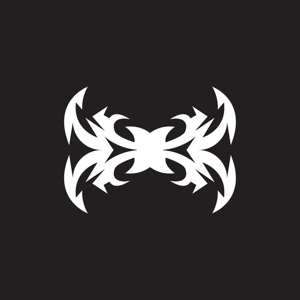 svart tribal tatuering symbol illustration vektor