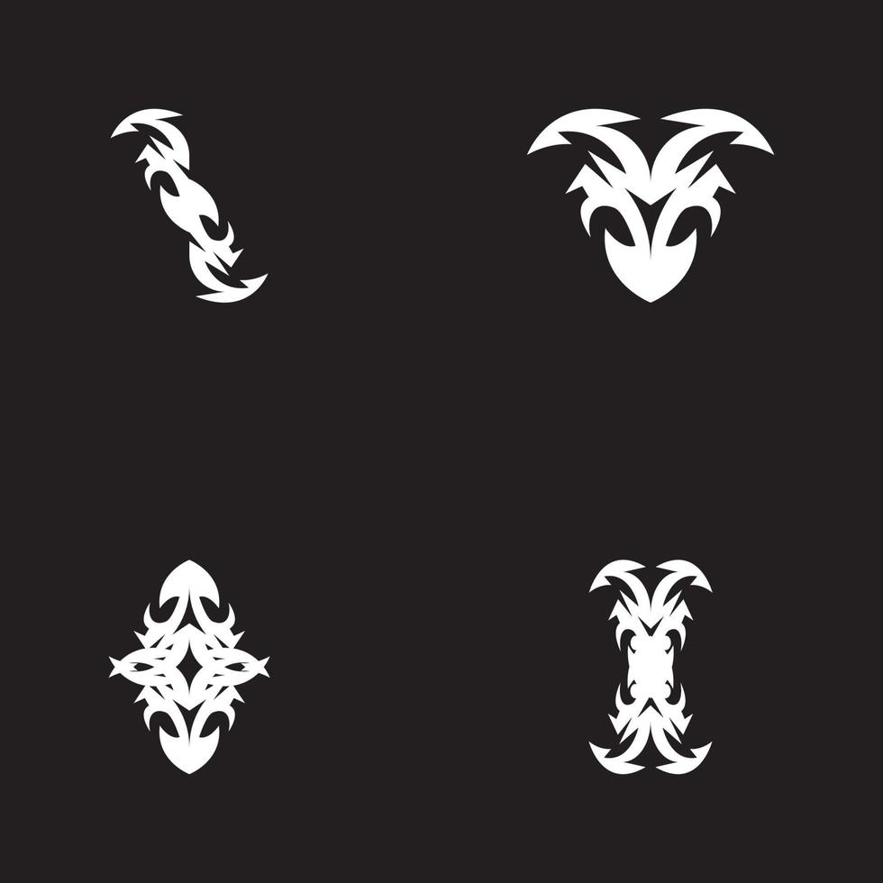 schwarzes tribal tattoo symbol illustration vektor