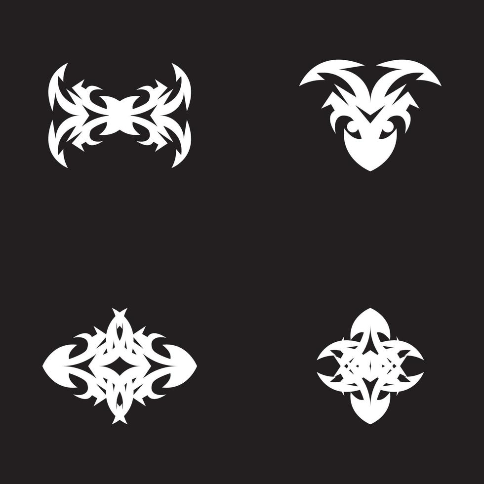 schwarzes tribal tattoo symbol illustration vektor