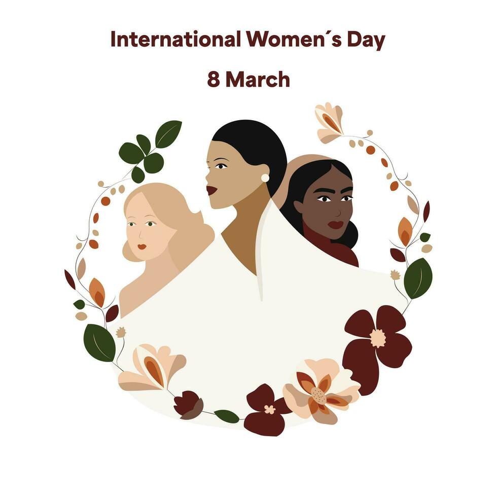 Banner zum internationalen Frauentag vektor