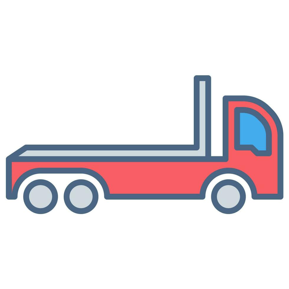 LKW Symbol oder Logo Illustration gefüllt Farbe Stil vektor