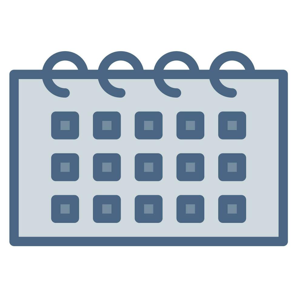 Kalender Symbol oder Logo Illustration gefüllt Farbe Stil vektor