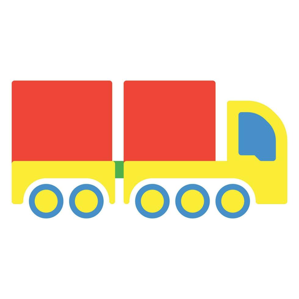 LKW Symbol oder Logo Illustration eben Farbe Stil vektor