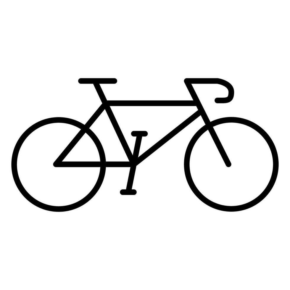 cykel ikon eller logotyp illustration översikt svart stil vektor