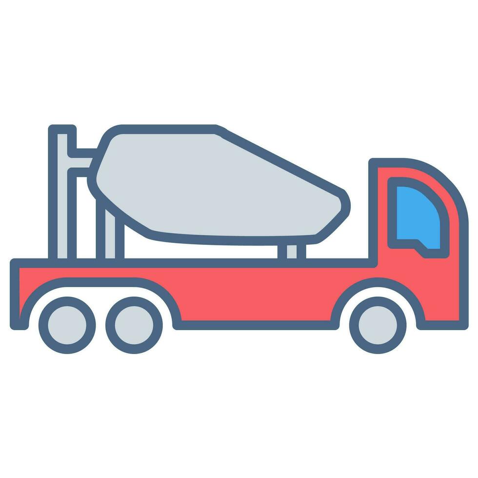 LKW Symbol oder Logo Illustration gefüllt Farbe Stil vektor