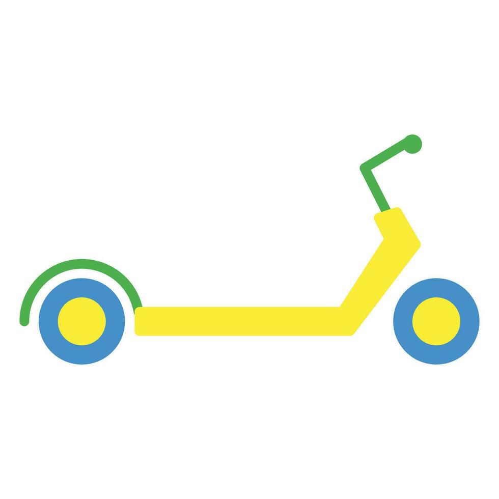 Roller Symbol oder Logo Illustration eben Farbe Stil vektor