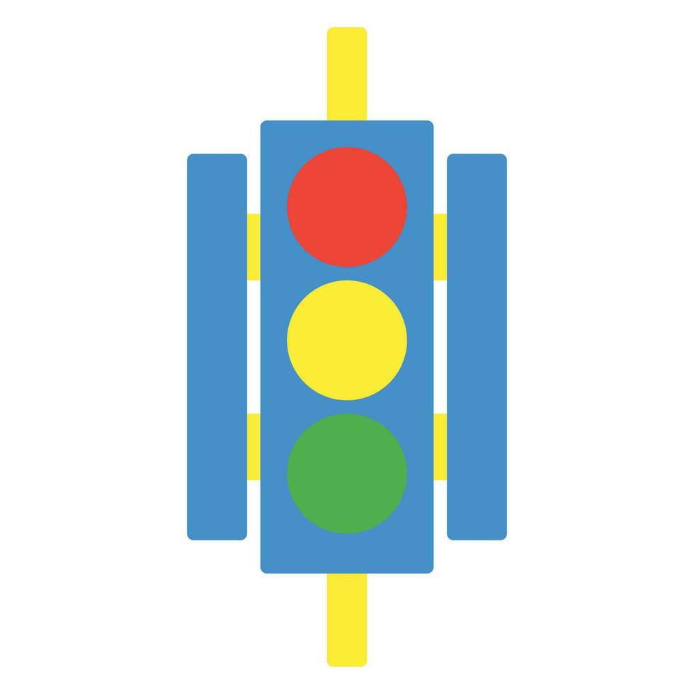 der Verkehr Lampe Symbol oder Logo Illustration eben Farbe Stil vektor