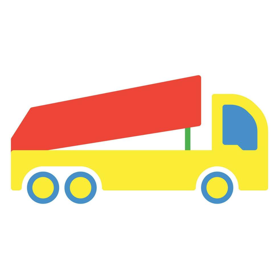 LKW Symbol oder Logo Illustration eben Farbe Stil vektor