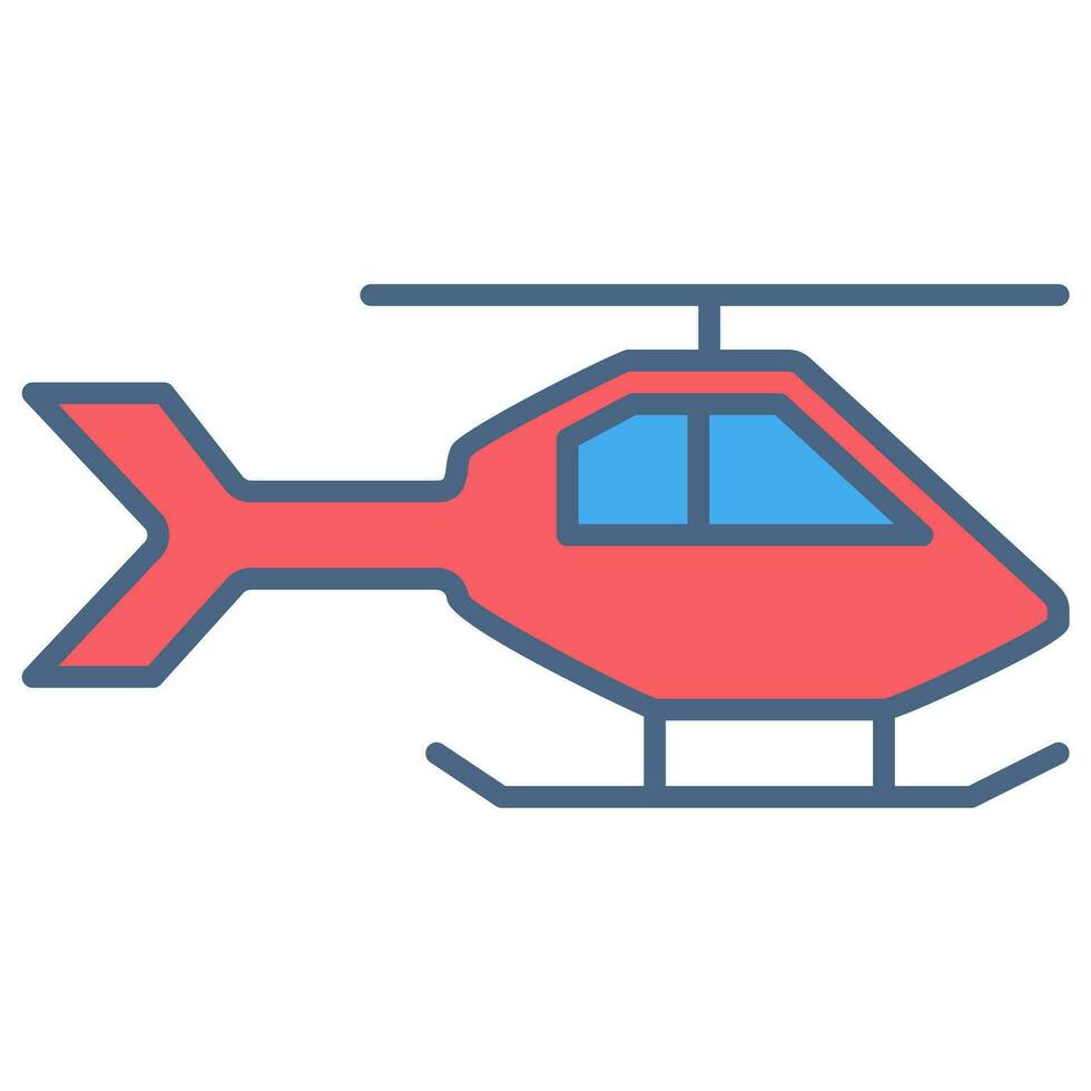 Hubschrauber Symbol oder Logo Illustration gefüllt Farbe Stil vektor
