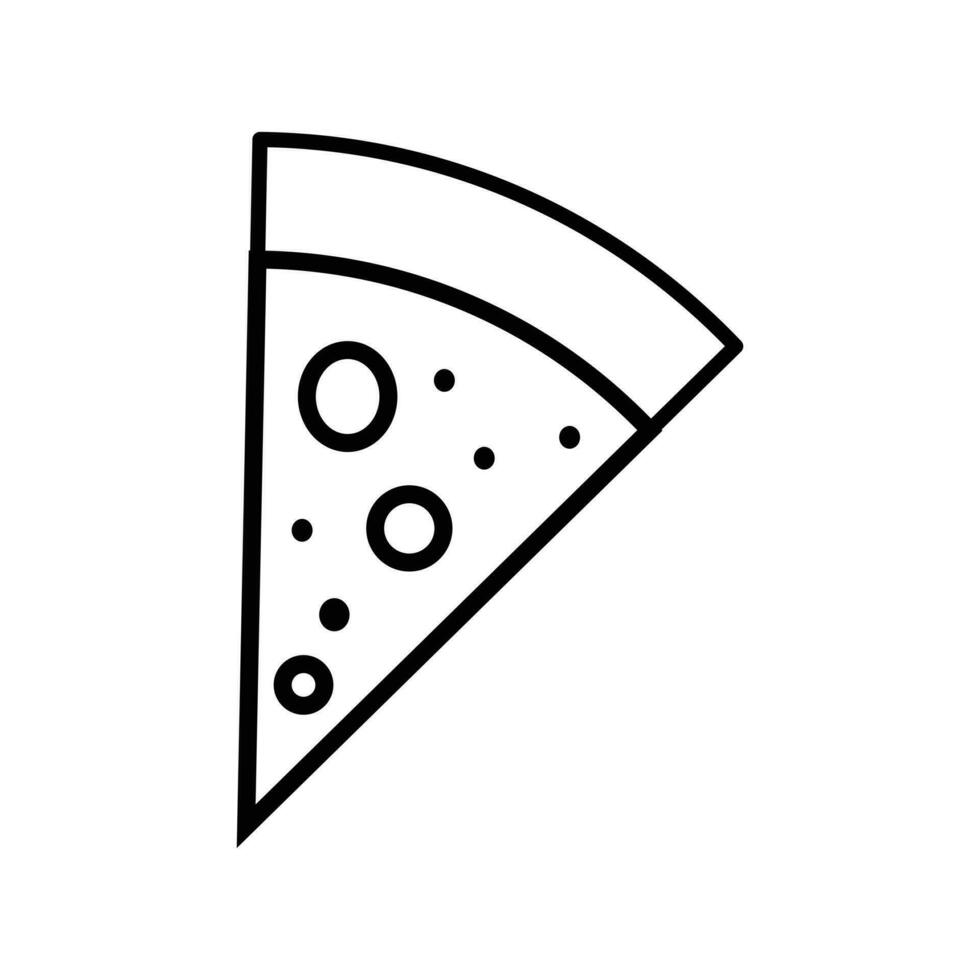 pizza ikon, vektor illustration. platt design stil, översikt. mat ikon design element. mat symbol grafisk för din design behov.