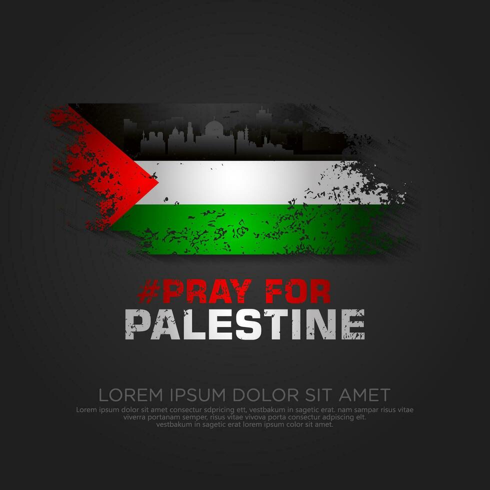 palestinsk sympati kampanj hälsning kort vektor