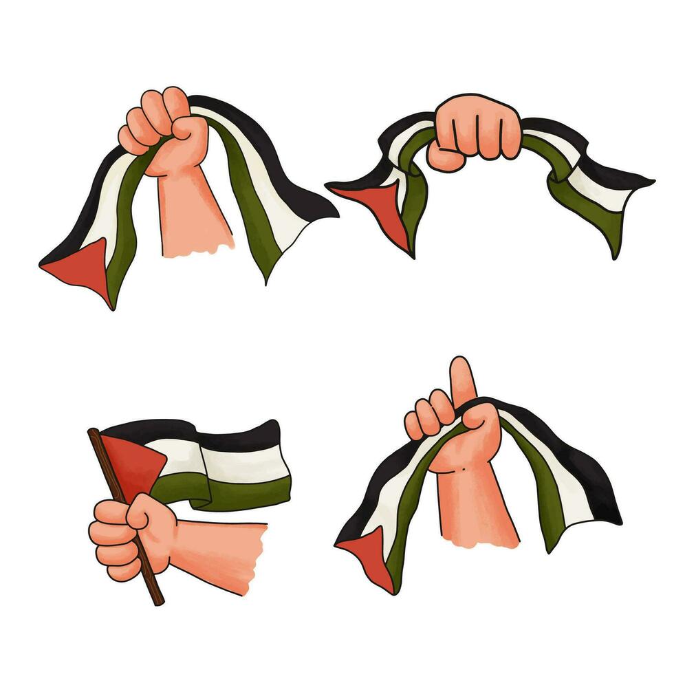 vektor frihet palestina hand teckning