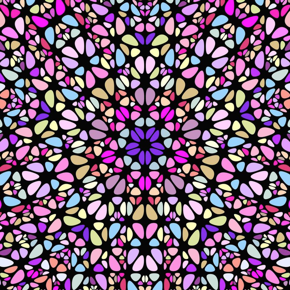 abstrakt geometrisk mosaik- bakgrund - blommig psychedelic vektor grafisk design