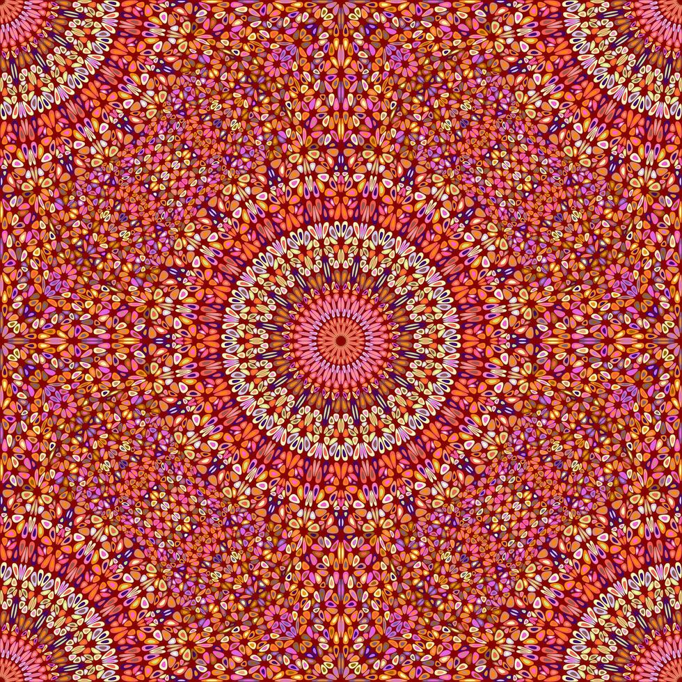 abstrakt kronblad mandala prydnad mönster - blommig andlig sömlös vektor bakgrund design