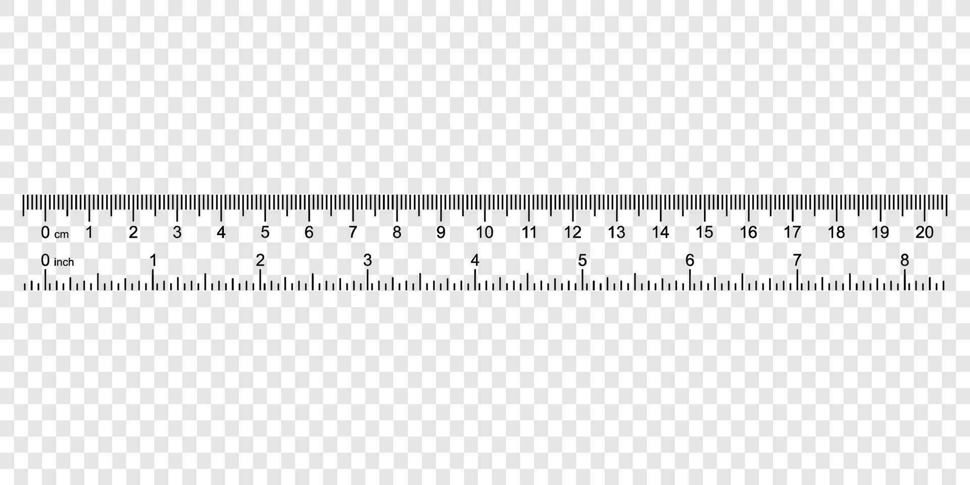 Lineal mit Zahlen zum Messung Länge vektor