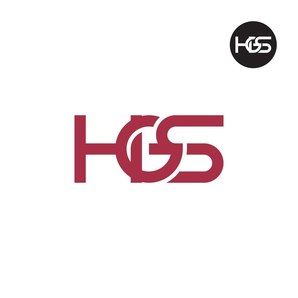 Brief Hgs Monogramm Logo Design vektor