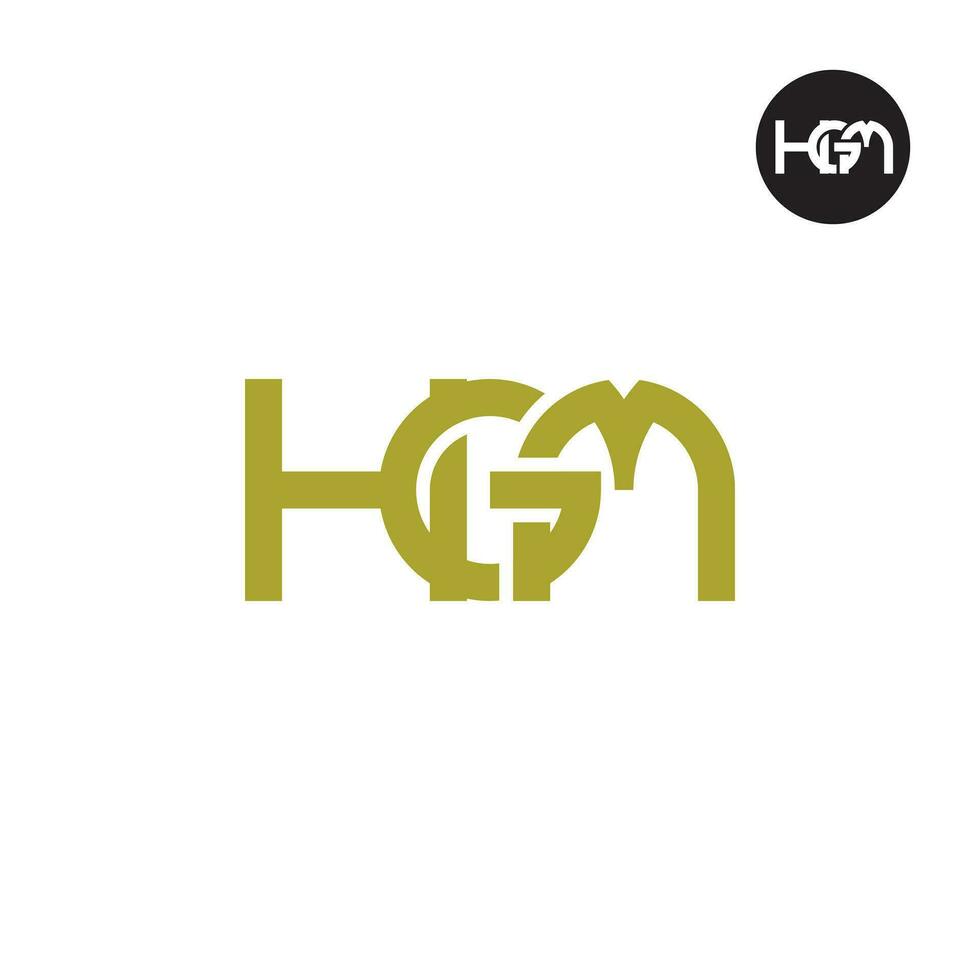 Brief hgm Monogramm Logo Design vektor
