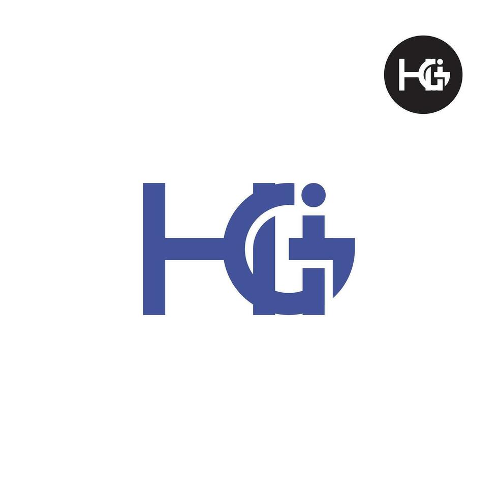 brev hgi monogram logotyp design vektor