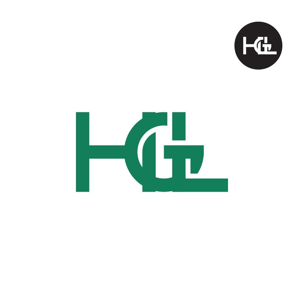 brev hgl monogram logotyp design vektor