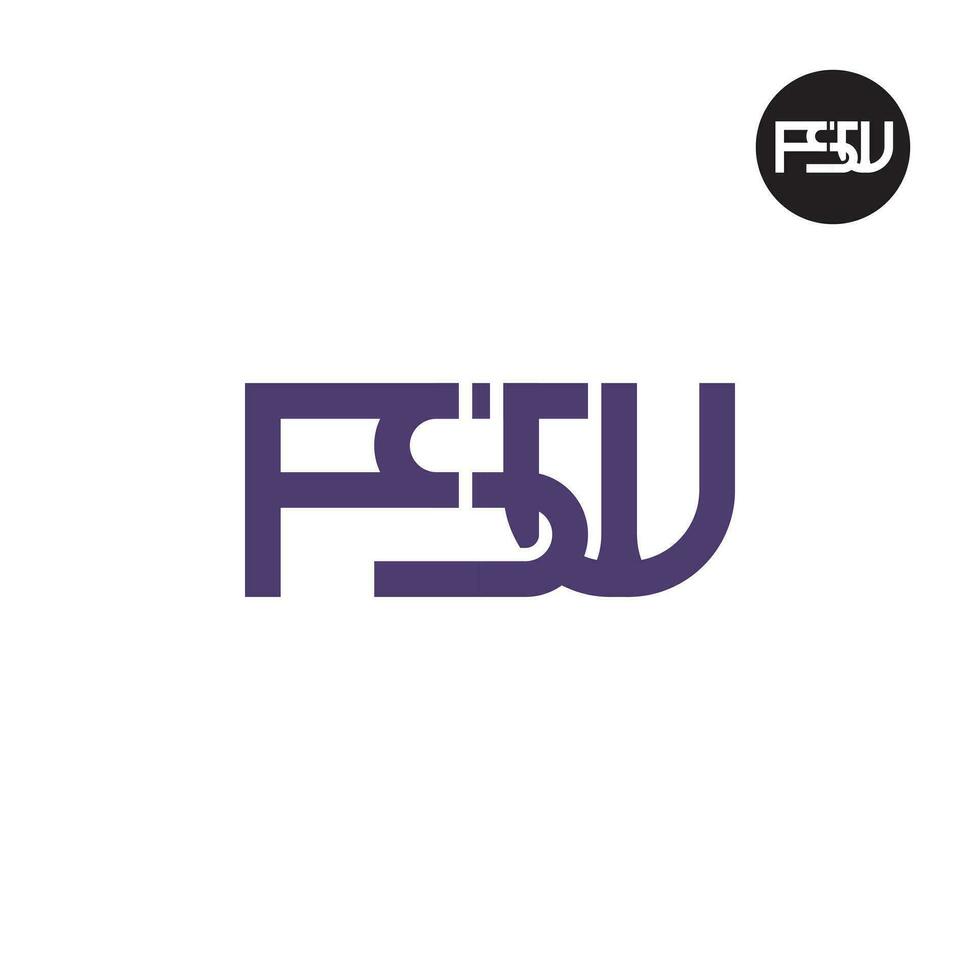 Brief fsw Monogramm Logo Design vektor