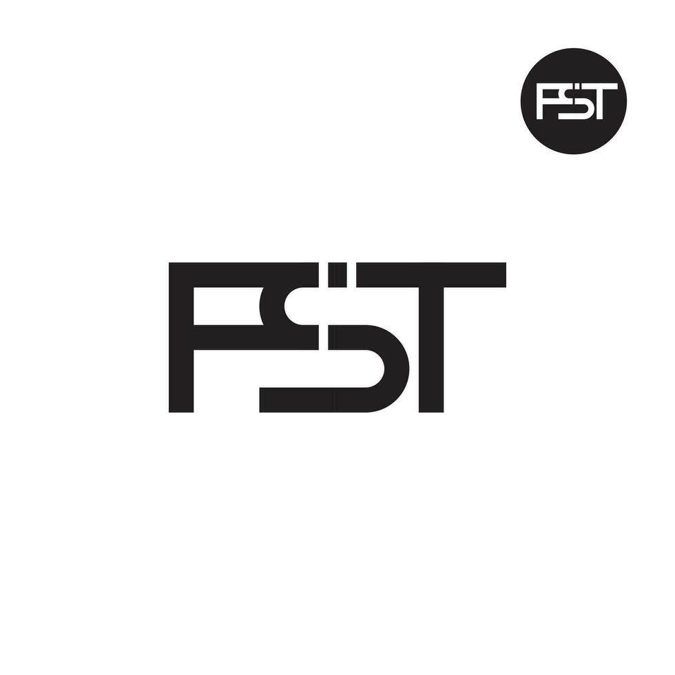 brev fst monogram logotyp design vektor