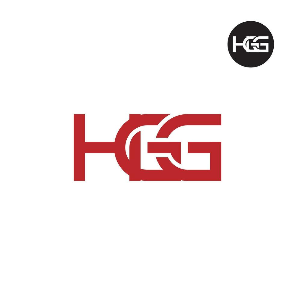 Brief hgg Monogramm Logo Design vektor