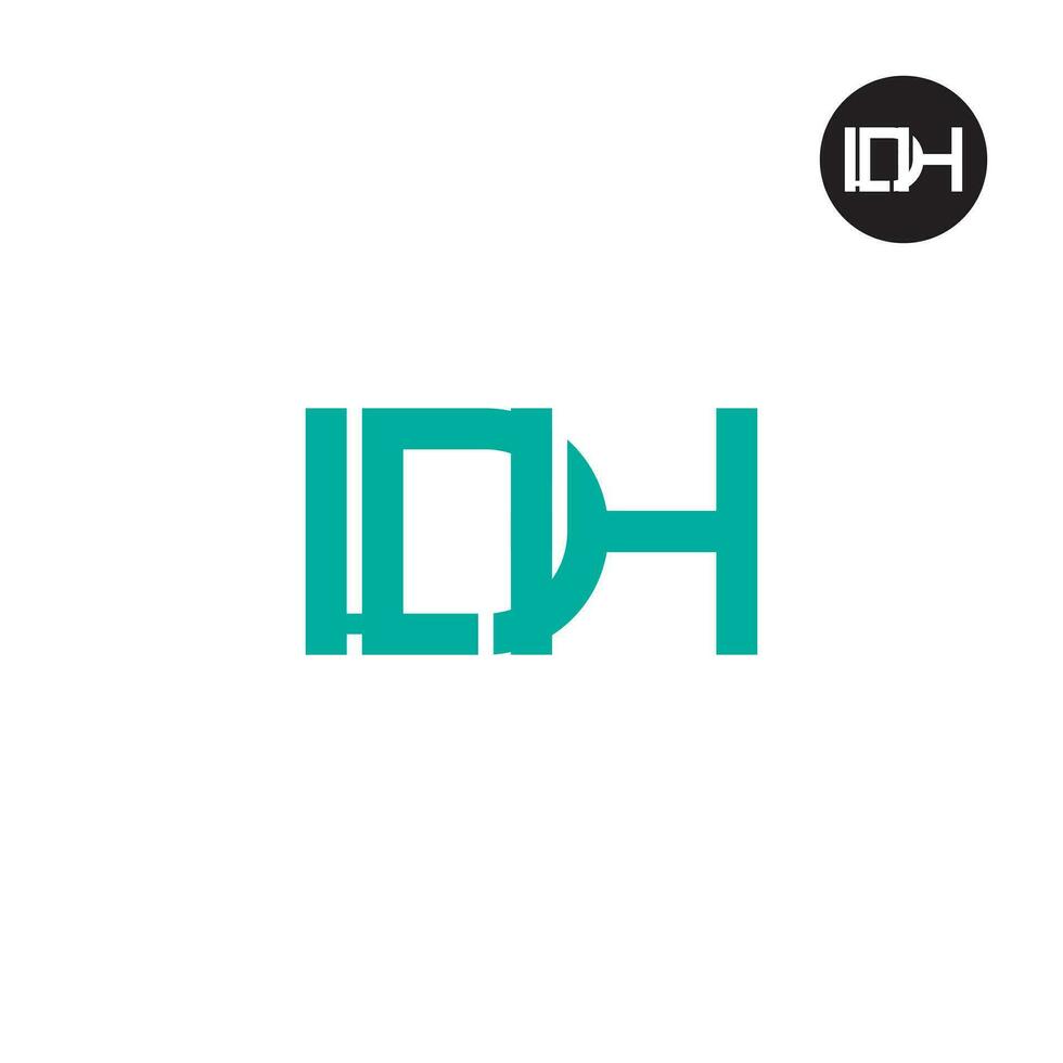 Brief ldh Monogramm Logo Design vektor