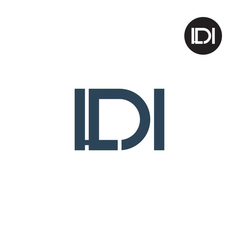 brev ldi monogram logotyp design vektor