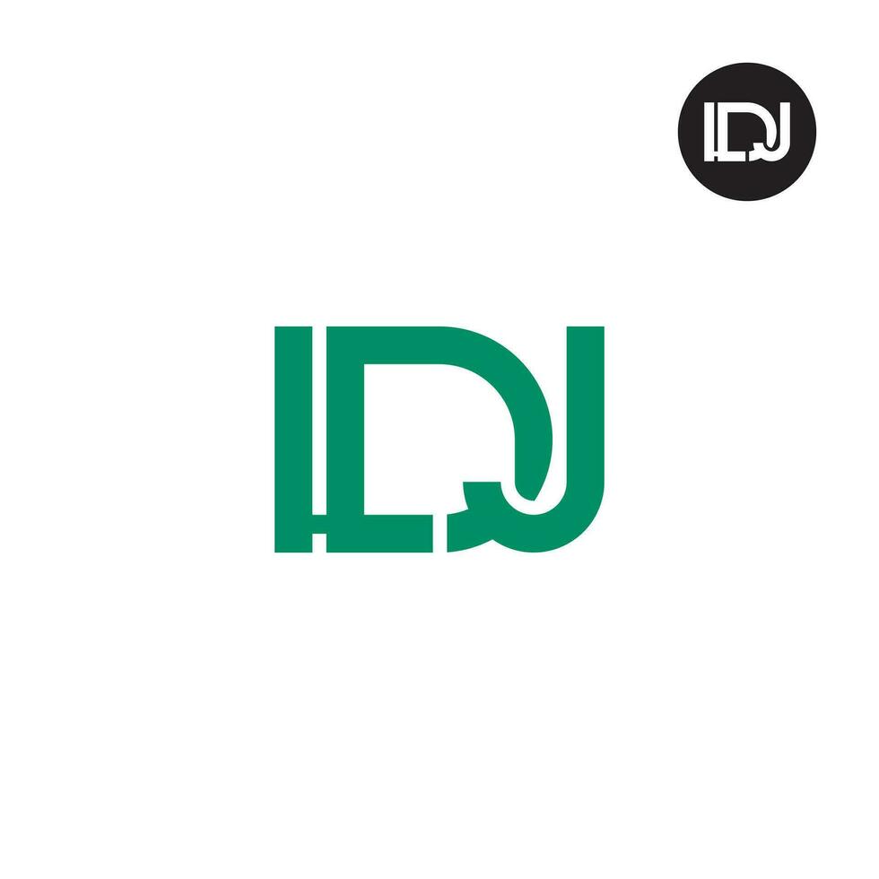 Brief ldj Monogramm Logo Design vektor