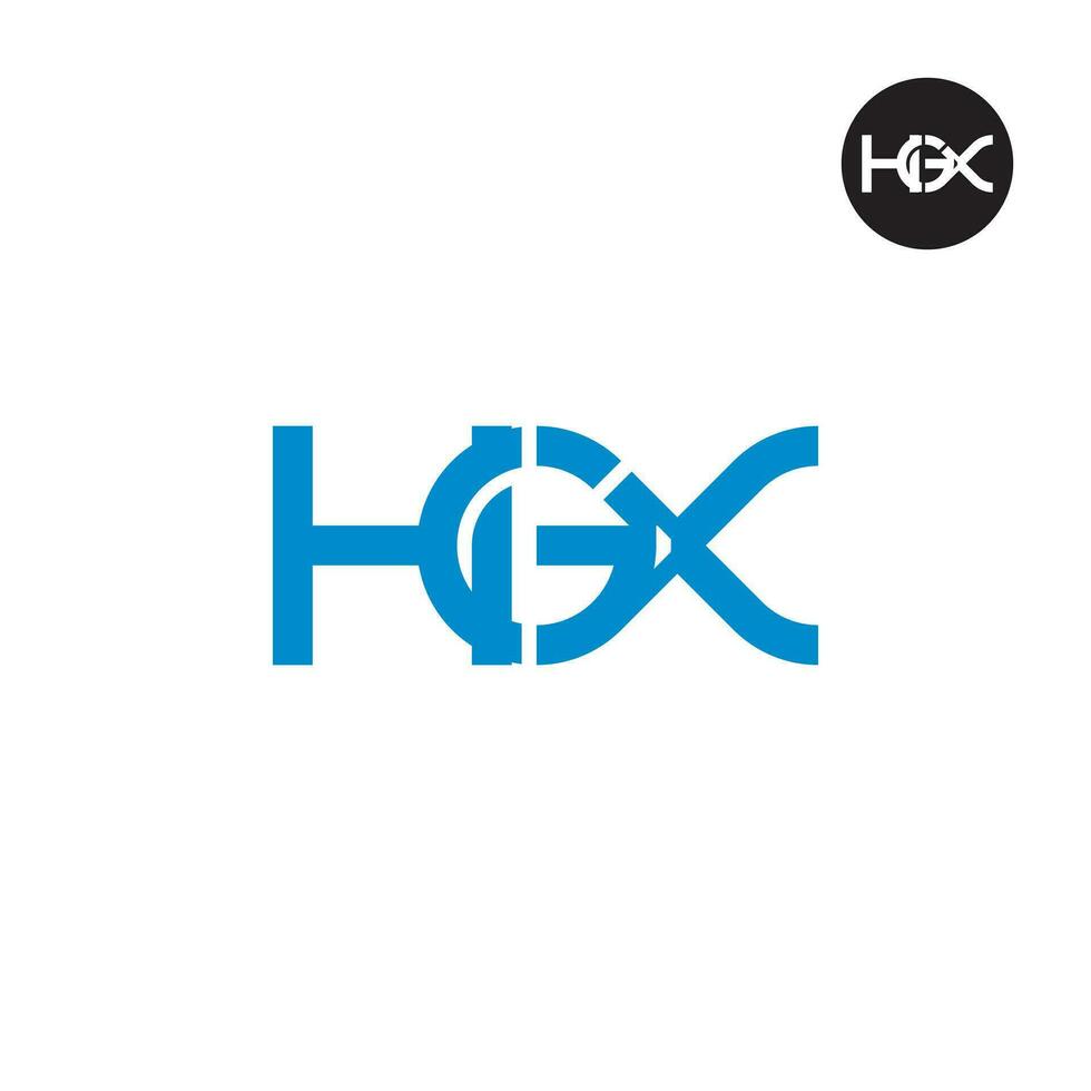 brev hgx monogram logotyp design vektor