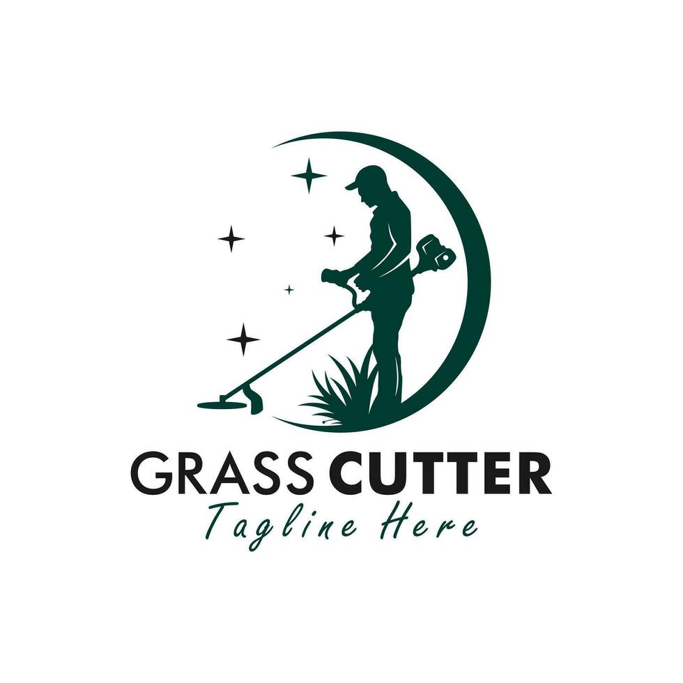 Gras Cutter Vektor Logo