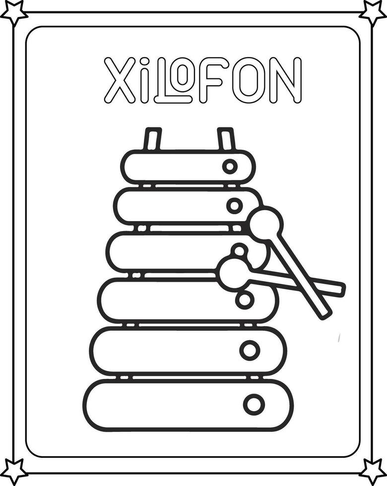 Vektor Design Zeichnung xilofon