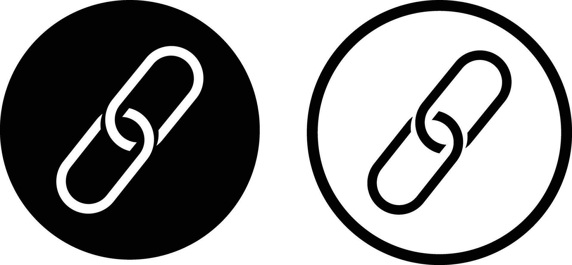 Verknüpfung Symbol einstellen im zwei Stile isoliert auf Weiß Hintergrund . Kette Symbol Vektor