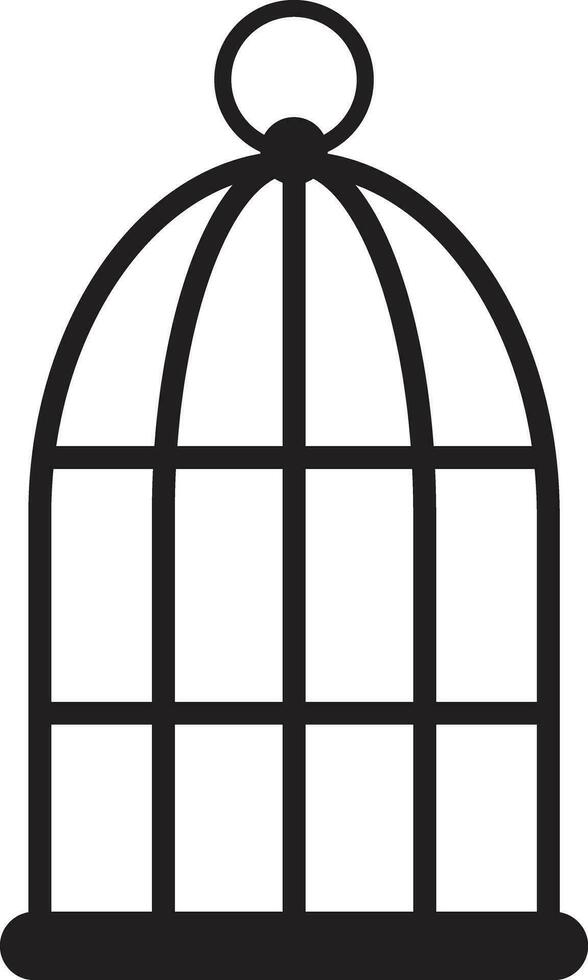 fågel bur ikon isolerat på vit bakgrund . vektor illustration